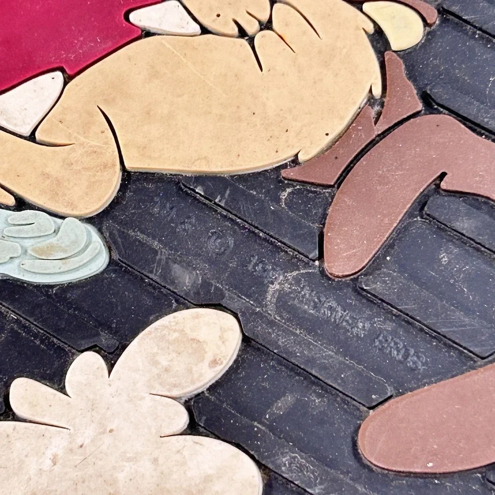 VTG '94 PlastiColor Looney Tunes Taz Tasmanian Devil Rubber Floor Mat 14x17 GUC